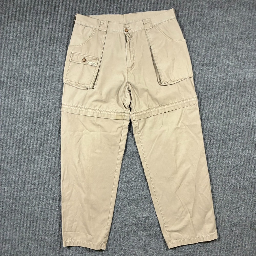 Life-Line Convertible Cargo Hiking Pants Mens W38" Tan Zip Off Outdoor